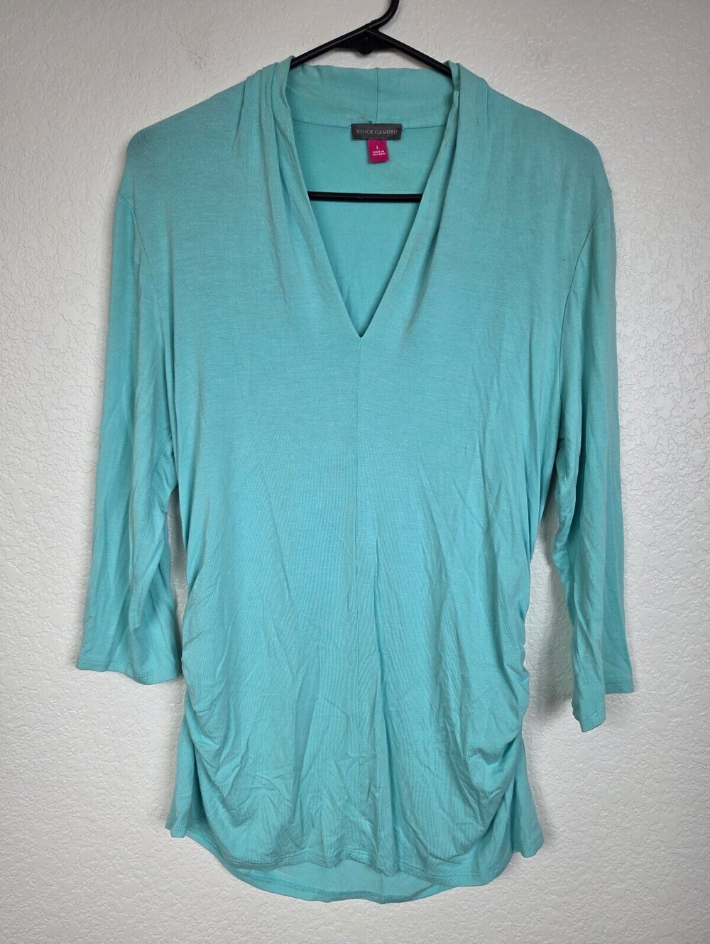 Vince Camuto Women's Light Blue 3/4 Sleeve Top Size Large